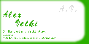 alex velki business card